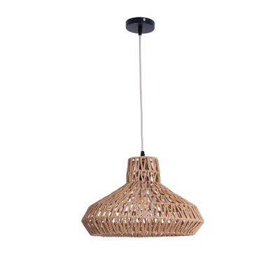 GLOBOSTAR® JENSON 00910 Boho Κρεμαστό Φωτιστικό Οροφής με Ντουί 1 x E27 AC 220-240V IP20 - Μπεζ - Μ38 x Π38 x Υ24cm