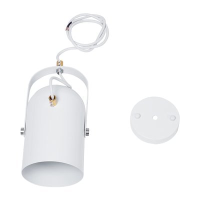 GLOBOSTAR® HAZEL 00924 Μοντέρνο Κρεμαστό Φωτιστικό Οροφής με Ντουί 1 x E27 AC 220-240V IP20 - Λευκό & Χρυσό - Μ12 x Π12 x Υ27cm