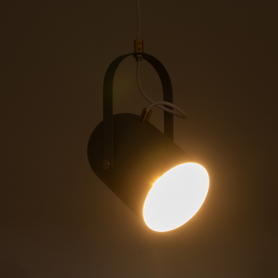 GLOBOSTAR® HAZEL 00925 Μοντέρνο Κρεμαστό Φωτιστικό Οροφής με Ντουί 1 x E27 AC 220-240V IP20 - Γκρι & Χρυσό - Μ12 x Π12 x Υ27cm