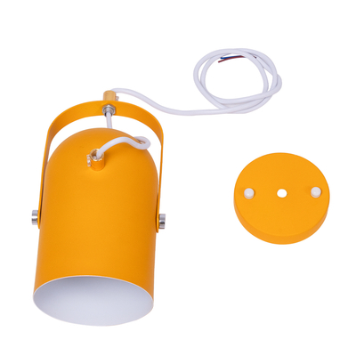 GLOBOSTAR® HAZEL 00926 Μοντέρνο Κρεμαστό Φωτιστικό Οροφής με Ντουί 1 x E27 AC 220-240V IP20 - Πορτοκαλί & Χρυσό - Μ12 x Π12 x Υ27cm