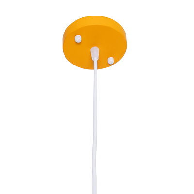 GLOBOSTAR® HAZEL 00926 Μοντέρνο Κρεμαστό Φωτιστικό Οροφής με Ντουί 1 x E27 AC 220-240V IP20 - Πορτοκαλί & Χρυσό - Μ12 x Π12 x Υ27cm