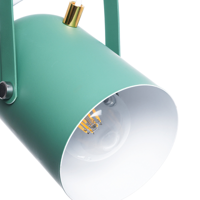 GLOBOSTAR® HAZEL 00928 Μοντέρνο Κρεμαστό Φωτιστικό Οροφής με Ντουί 1 x E27 AC 220-240V IP20 - Πράσινο & Χρυσό - Μ12 x Π12 x Υ27cm