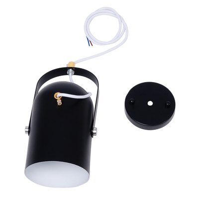 GLOBOSTAR® HAZEL 00930 Μοντέρνο Κρεμαστό Φωτιστικό Οροφής με Ντουί 1 x E27 AC 220-240V IP20 - Μαύρο & Χρυσό - Μ12 x Π12 x Υ27cm