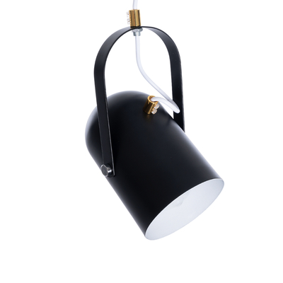 GLOBOSTAR® HAZEL 00930 Μοντέρνο Κρεμαστό Φωτιστικό Οροφής με Ντουί 1 x E27 AC 220-240V IP20 - Μαύρο & Χρυσό - Μ12 x Π12 x Υ27cm