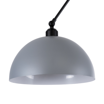 GLOBOSTAR® LOTUS 00937 Μοντέρνο Φωτιστικό Οροφής με Ντουί 1 x E27 AC 220-240V IP20 - Γκρι & Μαύρο - Μ30 x Π30 x Υ21cm