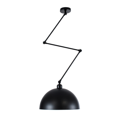 GLOBOSTAR® LOTUS 00939 Μοντέρνο Φωτιστικό Οροφής με Ντουί 1 x E27 AC 220-240V IP20 - Μαύρο - Μ30 x Π30 x Υ21cm