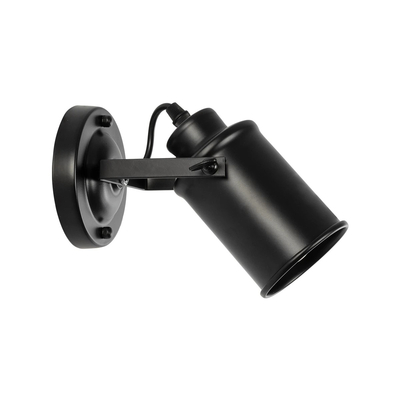 GLOBOSTAR® JAKE 00948 Μοντέρνο Φωτιστικό Τοίχου - Απλίκα με Ντουί 1 x E27 AC 220-240V IP20 - Μαύρο - Μ9 x Π22 x Y22cm