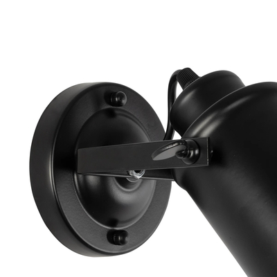 GLOBOSTAR® JAKE 00948 Μοντέρνο Φωτιστικό Τοίχου - Απλίκα με Ντουί 1 x E27 AC 220-240V IP20 - Μαύρο - Μ9 x Π22 x Y22cm