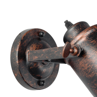 GLOBOSTAR® JAKE 00949 Μοντέρνο Φωτιστικό Τοίχου - Απλίκα με Ντουί 1 x E27 AC 220-240V IP20 - Χάλκινο Εφέ Σκουριάς - Μ9 x Π22 x Υ22cm