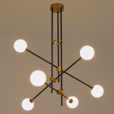 GLOBOSTAR® VELVET 00994 Μοντέρνο Κρεμαστό Φωτιστικό Οροφής με Ντουί 6 x G9 AC 220-240V IP20 - Πολύχρωμο - Μ80 x Π80 x Υ85cm