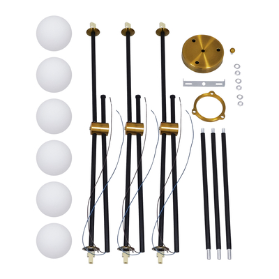 GLOBOSTAR® VELVET 00994 Μοντέρνο Κρεμαστό Φωτιστικό Οροφής με Ντουί 6 x G9 AC 220-240V IP20 - Πολύχρωμο - Μ80 x Π80 x Υ85cm