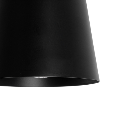 GLOBOSTAR® LANA 01424 Μοντέρνο Κρεμαστό Φωτιστικό Οροφής με Ντουί 1 x E27 AC 220-240V IP20 - Μαύρο & Καφέ - Μ13 x Π13 x Y17cm