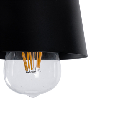 GLOBOSTAR® LANA 01425 Μοντέρνο Κρεμαστό Φωτιστικό Οροφής με Ντουί 3 x E27 AC 220-240V IP20 - Μαύρο & Καφέ - Μ60 x Π13 x Υ18cm