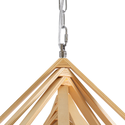 GLOBOSTAR® OCTAVE 01431 Μοντέρνο Κρεμαστό Φωτιστικό Οροφής με Ντουί 1 x E27 AC 220-240V IP20 - Μπεζ - Μ64 x Π64 x Y66cm