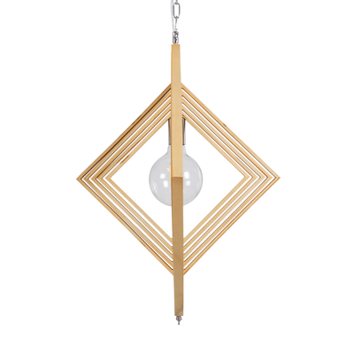 GLOBOSTAR® OCTAVE 01431 Μοντέρνο Κρεμαστό Φωτιστικό Οροφής με Ντουί 1 x E27 AC 220-240V IP20 - Μπεζ - Μ64 x Π64 x Y66cm