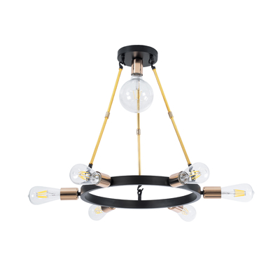 GLOBOSTAR® SAILOR 01445 Μοντέρνο Φωτιστικό Οροφής με Ντουί 7 x E27 AC 220-240V IP20 - Πολύχρωμο - Μ55 x Π55 x Υ55cm