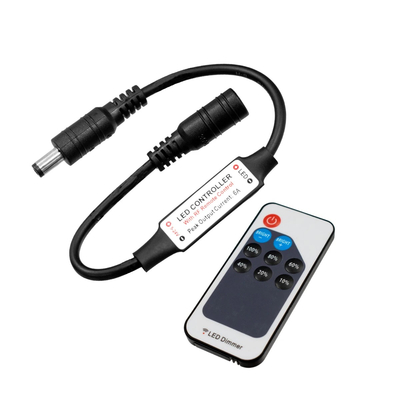 GLOBOSTAR® DIMMEROLI 73308 Σετ Dimmer με RF Ασύρματο Χειριστήριο με 1 x 6A 144W Κανάλι DC 5-24V 6A 144W Max IP20 - RF2.4Ghz - Μ25 x Π1.3 x Υ0.5cm - 2 Χρόνια Εγγύηση