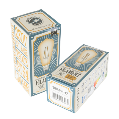 GLOBOSTAR® PEAR 99047 Λάμπα E27 ST64 LED 10W 900lm 360° AC 220-240V IP20 Ultra Θερμό Λευκό 2200K Dimmable - Long Filament Chip - Μελί - Μ6.4 x Π6.4 x Υ14cm - 3 Χρόνια Εγγύηση