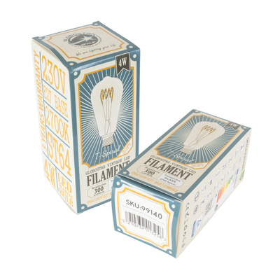 GLOBOSTAR® PEAR 99140 Λάμπα E27 ST64 LED 4W 300lm 360° AC 220-240V IP20 Θερμό Λευκό 2700K Dimmable - Soft T Spiral Filament Chip - Διάφανο - Μ6.4 x Π6.4 x Υ14cm - 3 Χρόνια Εγγύηση