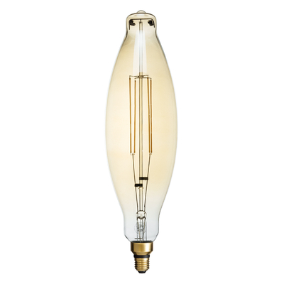 GLOBOSTAR® AVOCADOS 99167 Λάμπα E27 BTT80 LED 8W 650lm 360° AC 220-240V IP20 Ultra Θερμό Λευκό 2200K Dimmable - Long Filament Chip - Μελί - Μ12 x Π12 x Υ44cm - 3 Χρόνια Εγγύηση