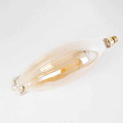 GLOBOSTAR® AVOCADOS 99167 Λάμπα E27 BTT80 LED 8W 650lm 360° AC 220-240V IP20 Ultra Θερμό Λευκό 2200K Dimmable - Long Filament Chip - Μελί - Μ12 x Π12 x Υ44cm - 3 Χρόνια Εγγύηση