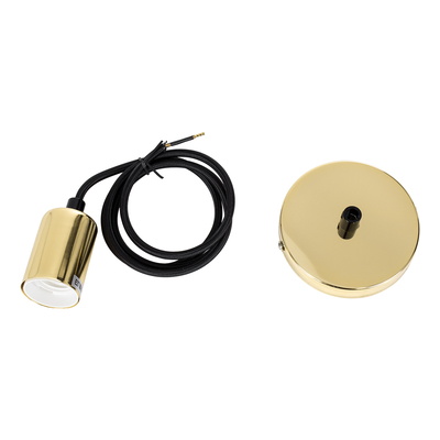 GLOBOSTAR® LUMI GOLD 99421 Μοντέρνο Κρεμαστό Φωτιστικό Οροφής με Ντουί 1 x E27 AC 220-240V IP20 - Χρυσό - Μ4 x Π4 x Υ110cm