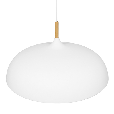 GLOBOSTAR® VALLETE 00837 Μοντέρνο Κρεμαστό Φωτιστικό Οροφής με Ντουί 1 x E27 AC 220-240V IP20 - Λευκό & Μπεζ - Μ60 x Π60 x Υ35cm