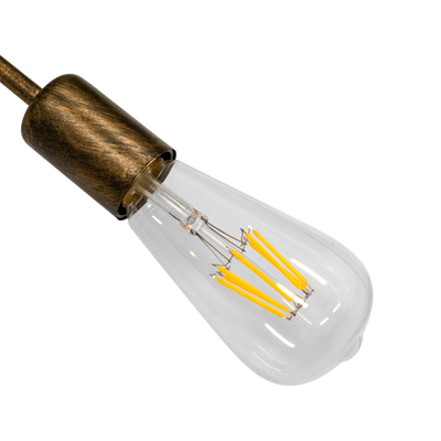 GLOBOSTAR® LIBERTA 00839 Μοντέρνο Φωτιστικό Οροφής με Ντουί 4 x E27 AC 220-240V IP20 - Χάλκινο - Μ44.5 x Π44.5 x Υ12cm