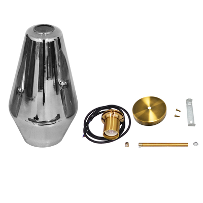 GLOBOSTAR® AMARIS 00874 Μοντέρνο Κρεμαστό Φωτιστικό Οροφής με Ντουί 1 x E27 AC 220-240V IP20 - Χρυσό Πλατίνα & Μαύρο Φιμέ - Μ17 x Π17 x Υ30cm