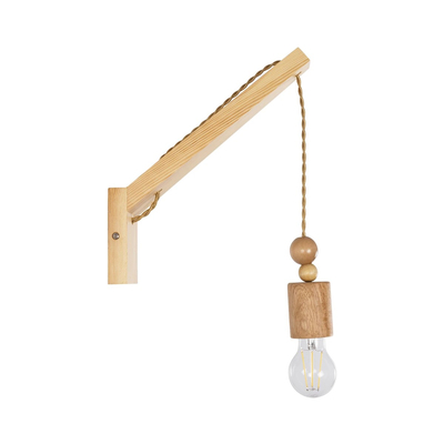 GLOBOSTAR® NOVO 00885 Vintage Φωτιστικό Τοίχου - Απλίκα με Ντουί 1 x E27 AC 220-240V IP20 - Μπεζ - Μ7 x Π28 x Υ37cm