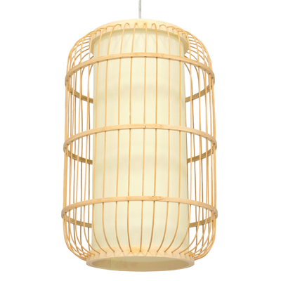 GLOBOSTAR® HIBISCUS 00893 Boho Κρεμαστό Φωτιστικό Οροφής με Ντουί 1 x E27 AC 220-240V IP20 - Μπεζ - Μ25 x Π25 x Υ42cm