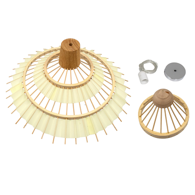 GLOBOSTAR® VENTALIA 00897 Boho Κρεμαστό Φωτιστικό Οροφής με Ντουί 1 x E27 AC 220-240V IP20 - Μπεζ - Μ40 x Π40 x Y22cm