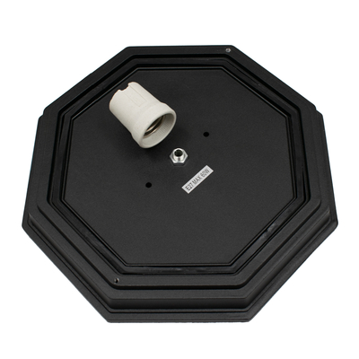 GLOBOSTAR® RUBY 00912 Vintage Φωτιστικό Οροφής με Ντουί 1 x E27 AC 220-240V IP20 - Μαύρο & Λευκό - Μ27 x Π27 x Υ12cm