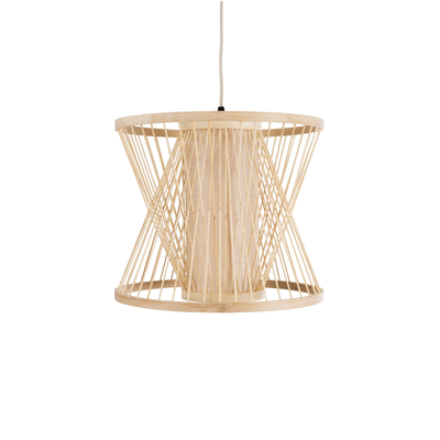 GLOBOSTAR® HIBISCUS 01632 Boho Κρεμαστό Φωτιστικό Οροφής με Ντουί 1 x E27 AC 220-240V IP20 - Μπεζ - Μ35 x Π35 x Y30cm