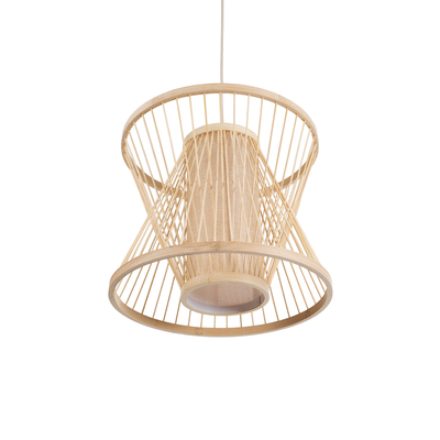 GLOBOSTAR® HIBISCUS 01632 Boho Κρεμαστό Φωτιστικό Οροφής με Ντουί 1 x E27 AC 220-240V IP20 - Μπεζ - Μ35 x Π35 x Y30cm