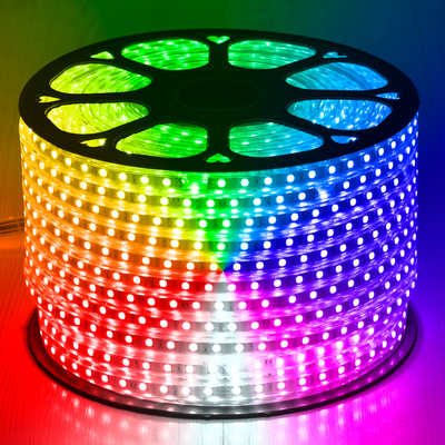 GLOBOSTAR® EPISLIM 70507 Ταινία LED 12W/m 960lm/m 120° DC 220-240V Αδιάβροχη IP65 60 x SMD5050 Chip/m Πολύχρωμο RGB Dimmable - M100 x Π1.5 x Υ0.6cm - 3 Χρόνια Εγγύηση