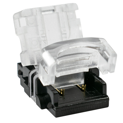 GLOBOSTAR® STRIPART 70720 Ενωτικός Ταχυσύνδεσμος για Μονόχρωμη Ταινία LED 2Pin 10mm σε Καλώδιο Τροφοδοσίας 2Pin Αδιάβροχο IP65 - Μ1.5 x Π2.4 x Υ0.8cm