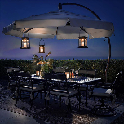 GLOBOSTAR® LANTERNIA 71506 Διακοσμητικό Φαναράκι LED 1W 50lm 180° DC 5V με Φωτοβολταϊκό Panel 5V 0.1W & Επαναφορτιζόμενη Μπαταρία Li-ion 3.2V 120mAh Αδιάβροχο IP65 Θερμό Λευκό 2700K - Μ9 x Π9 x Υ12.5cm - 1 Χρόνο Εγγύηση