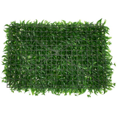 GLOBOSTAR® CLOVER 78411 Τεχνητό Πάνελ Φυλλωσιάς / Κάθετος Κήπος Τριφύλλι & Νάνος Φτέρη - Πράσινο - Μ60 x Π8 x Υ40cm