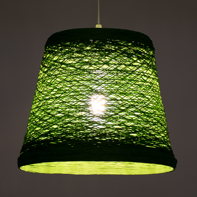 GLOBOSTAR® PLAYROOM 00864 Vintage Κρεμαστό Φωτιστικό Οροφής με Ντουί 1 x E27 AC 220-240V IP20 - Πράσινο - Μ32 x Π32 x Υ27cm