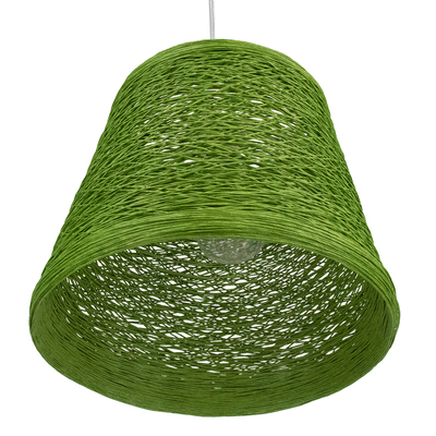 GLOBOSTAR® PLAYROOM 00864 Vintage Κρεμαστό Φωτιστικό Οροφής με Ντουί 1 x E27 AC 220-240V IP20 - Πράσινο - Μ32 x Π32 x Υ27cm