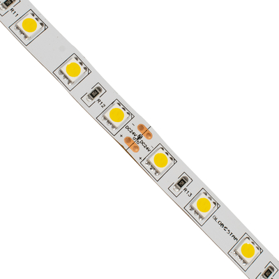 GLOBOSTAR® LUMAR 70222 Ταινία LED 14.4W/m 1296lm/m 120° DC 24V IP20 60 x SMD5050 Chip/m Θερμό Λευκό 2700K Dimmable - Μ500 x Π1 x Υ0.2cm - Ρολό 5 Μέτρων - 5 Χρόνια Εγγύηση
