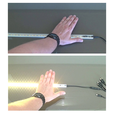 GLOBOSTAR® SENSORA 70698 Ανιχνευτής / Αισθητήρας Κίνησης Χεριού Ειδικός για Προφίλ Αλουμινίου DC 5-24V 6A 144W Max IP20 - Μ4.9 x Π1 x Υ0.7cm - 2 Χρόνια Εγγύηση