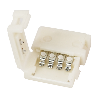 GLOBOSTAR® STRIPART 70712 Ενωτικός Ταχυσύνδεσμος για Πολύχρωμη RGB Ταινία LED 4Pin 10mm σε Πολύχρωμη RGB Ταινία LED 4Pin 10mm IP20 - Μ1.6 x Π1.5 x Υ0.5cm