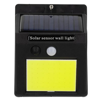 GLOBOSTAR® VELION 71495 Προβολέας με Ανιχνευτή PIR / Αισθητήρα Κίνησης LED 10W 500lm 120° DC 5V με Φωτοβολταϊκό Panel 5V 0.3W & Επαναφορτιζόμενη Μπαταρία Li-ion 3.2V 1200mAh Αδιάβροχο IP65 Ψυχρό Λευκό 6000K - Sanan COB Chip - Μαύρο - Μ9.6 x Π4.8 x Υ12.4cm - 2 Χρόνια Εγγύηση