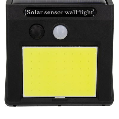 GLOBOSTAR® VELION 71496 Προβολέας με Ανιχνευτή PIR / Αισθητήρα Κίνησης LED 12W 600lm 180° DC 5V με Φωτοβολταϊκό Panel 5V 0.3W & Επαναφορτιζόμενη Μπαταρία Li-ion 3.2V 1200mAh Αδιάβροχο IP65 Ψυχρό Λευκό 6000K - Sanan COB Chip - Μαύρο - Μ9.6 x Π4.8 x Υ12.4cm - 2 Χρόνια Εγγύηση