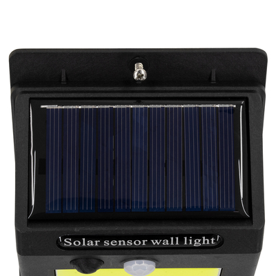 GLOBOSTAR® VELION 71496 Προβολέας με Ανιχνευτή PIR / Αισθητήρα Κίνησης LED 12W 600lm 180° DC 5V με Φωτοβολταϊκό Panel 5V 0.3W & Επαναφορτιζόμενη Μπαταρία Li-ion 3.2V 1200mAh Αδιάβροχο IP65 Ψυχρό Λευκό 6000K - Sanan COB Chip - Μαύρο - Μ9.6 x Π4.8 x Υ12.4cm - 2 Χρόνια Εγγύηση