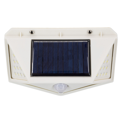 GLOBOSTAR® NOVAQ 71498 Προβολέας με Ανιχνευτή PIR / Αισθητήρα Κίνησης LED 10W 500lm 180° DC 5V με Φωτοβολταϊκό Panel 5V 0.3W & Επαναφορτιζόμενη Μπαταρία Li-ion 3.2V 1200mAh Αδιάβροχο IP65 Ψυχρό Λευκό 6000K - Sanan SMD Chip - Λευκό - Μ13.6 x Π5.2 x Υ9.9cm - 2 Χρόνια Εγγύηση