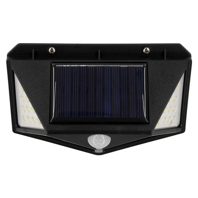 GLOBOSTAR® NOVAQ 71499 Προβολέας με Ανιχνευτή PIR / Αισθητήρα Κίνησης LED 10W 500lm 180° DC 5V με Φωτοβολταϊκό Panel 5V 0.3W & Επαναφορτιζόμενη Μπαταρία Li-ion 3.2V 1200mAh Αδιάβροχο IP65 Ψυχρό Λευκό 6000K - Sanan SMD Chip - Μαύρο - Μ13.6 x Π5.2 x Υ9.9cm - 2 Χρόνια Εγγύηση