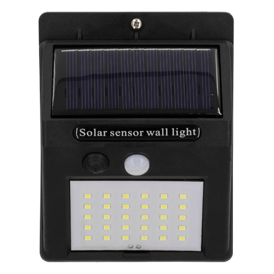 GLOBOSTAR® VELION 71501 Προβολέας με Ανιχνευτή PIR / Αισθητήρα Κίνησης LED 12W 600lm 180° DC 5V με Φωτοβολταϊκό Panel 5V 0.3W & Επαναφορτιζόμενη Μπαταρία Li-ion 3.2V 1200mAh Αδιάβροχο IP65 Ψυχρό Λευκό 6000K - Sanan SMD Chip - Μαύρο - Μ9.6 x Π4.8 x Υ12.4cm - 2 Χρόνια Εγγύηση